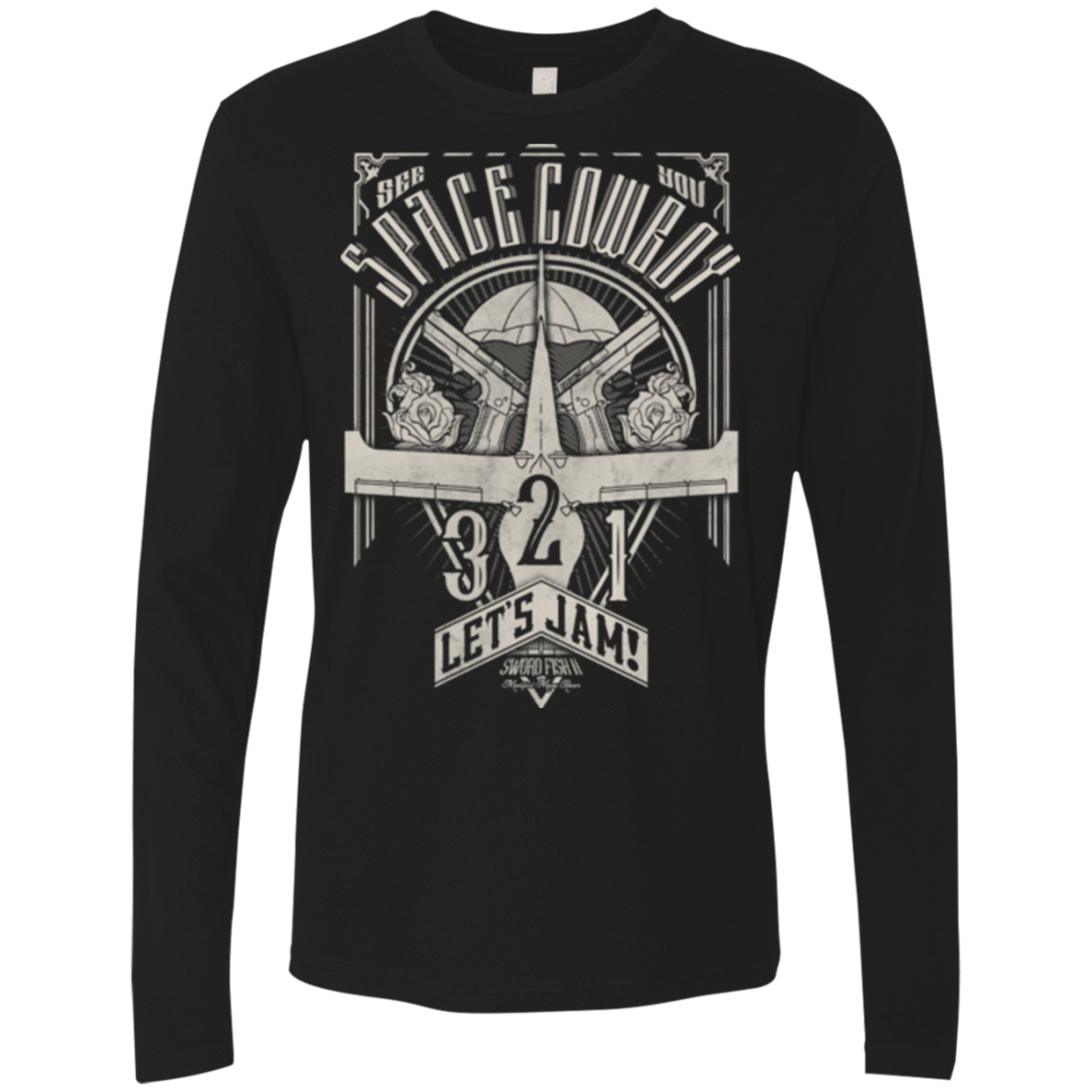 T-Shirts Black / Small The Vintage Series - Space Cowboy Men's Premium Long Sleeve