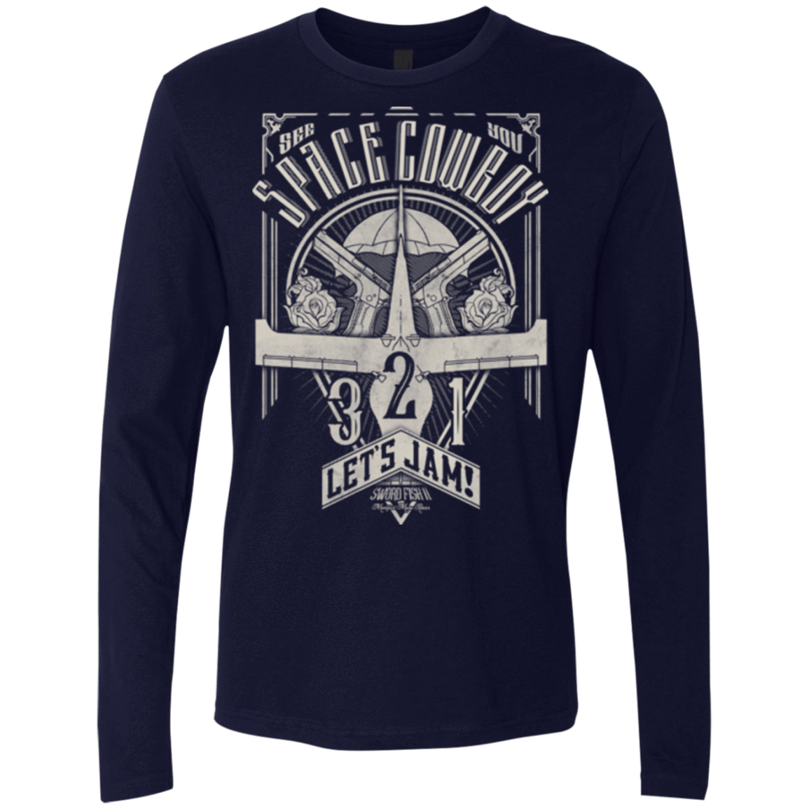 T-Shirts Midnight Navy / Small The Vintage Series - Space Cowboy Men's Premium Long Sleeve