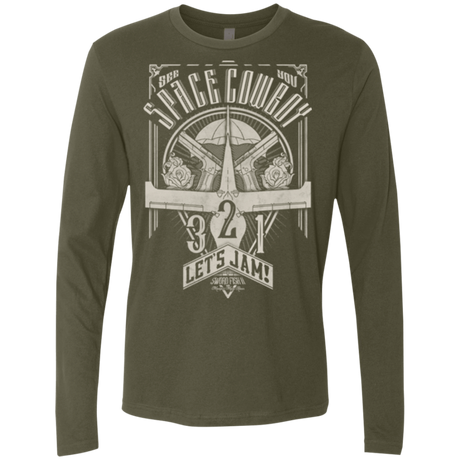 T-Shirts Military Green / Small The Vintage Series - Space Cowboy Men's Premium Long Sleeve