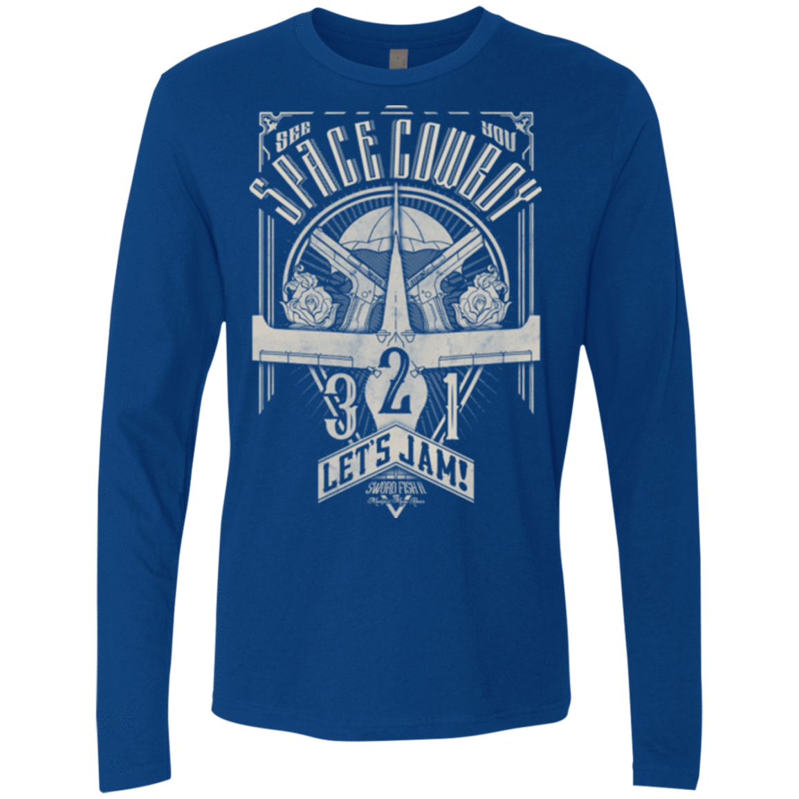 T-Shirts Royal / Small The Vintage Series - Space Cowboy Men's Premium Long Sleeve