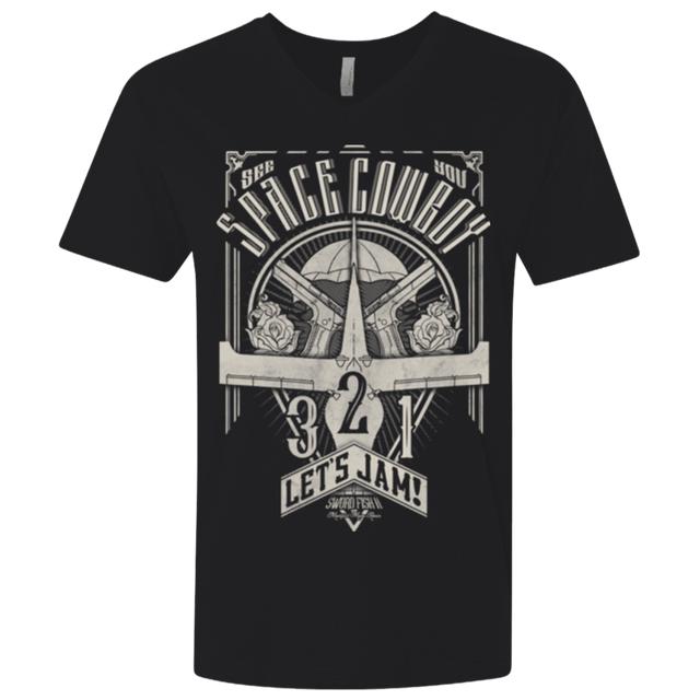 T-Shirts Black / X-Small The Vintage Series - Space Cowboy Men's Premium V-Neck