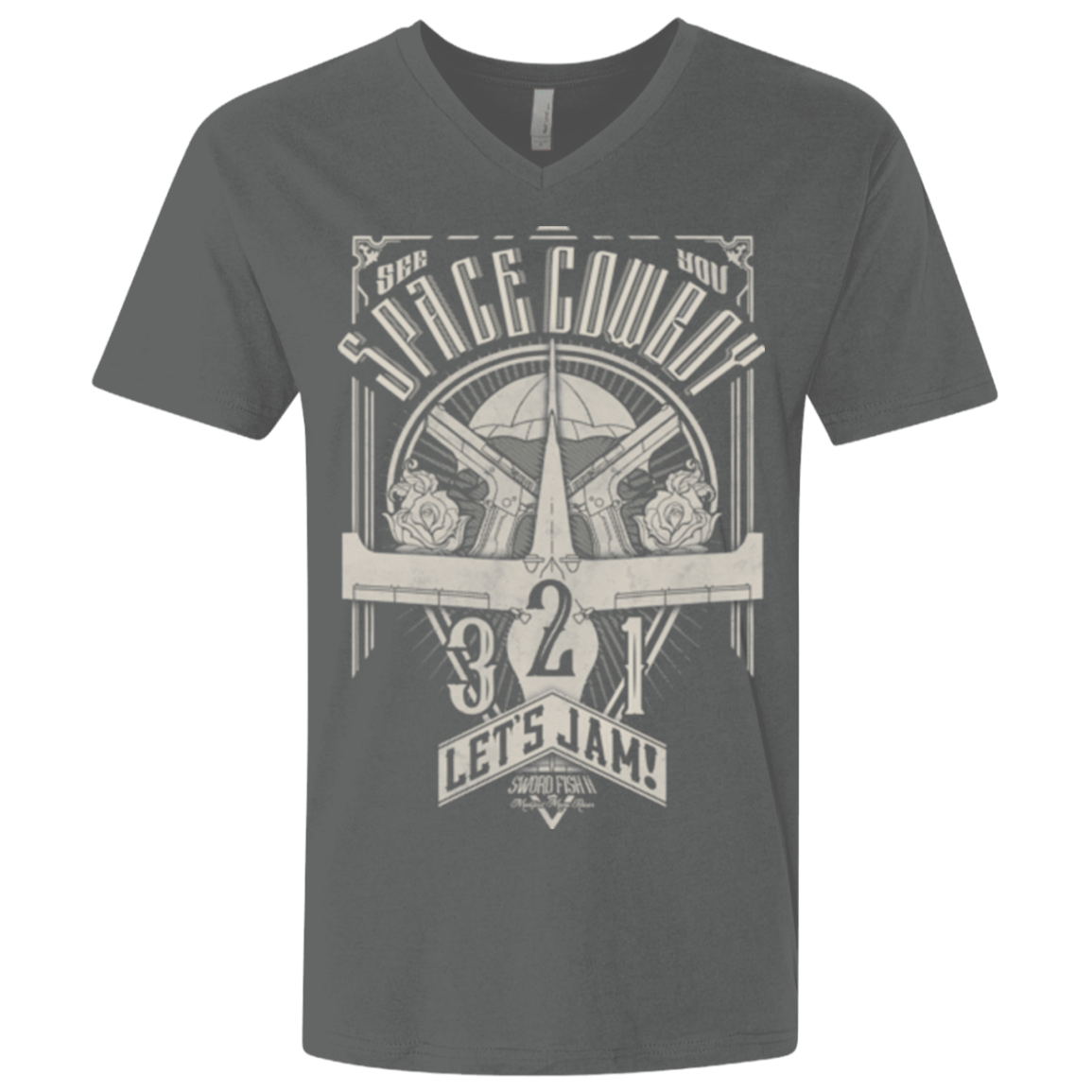 T-Shirts Heavy Metal / X-Small The Vintage Series - Space Cowboy Men's Premium V-Neck