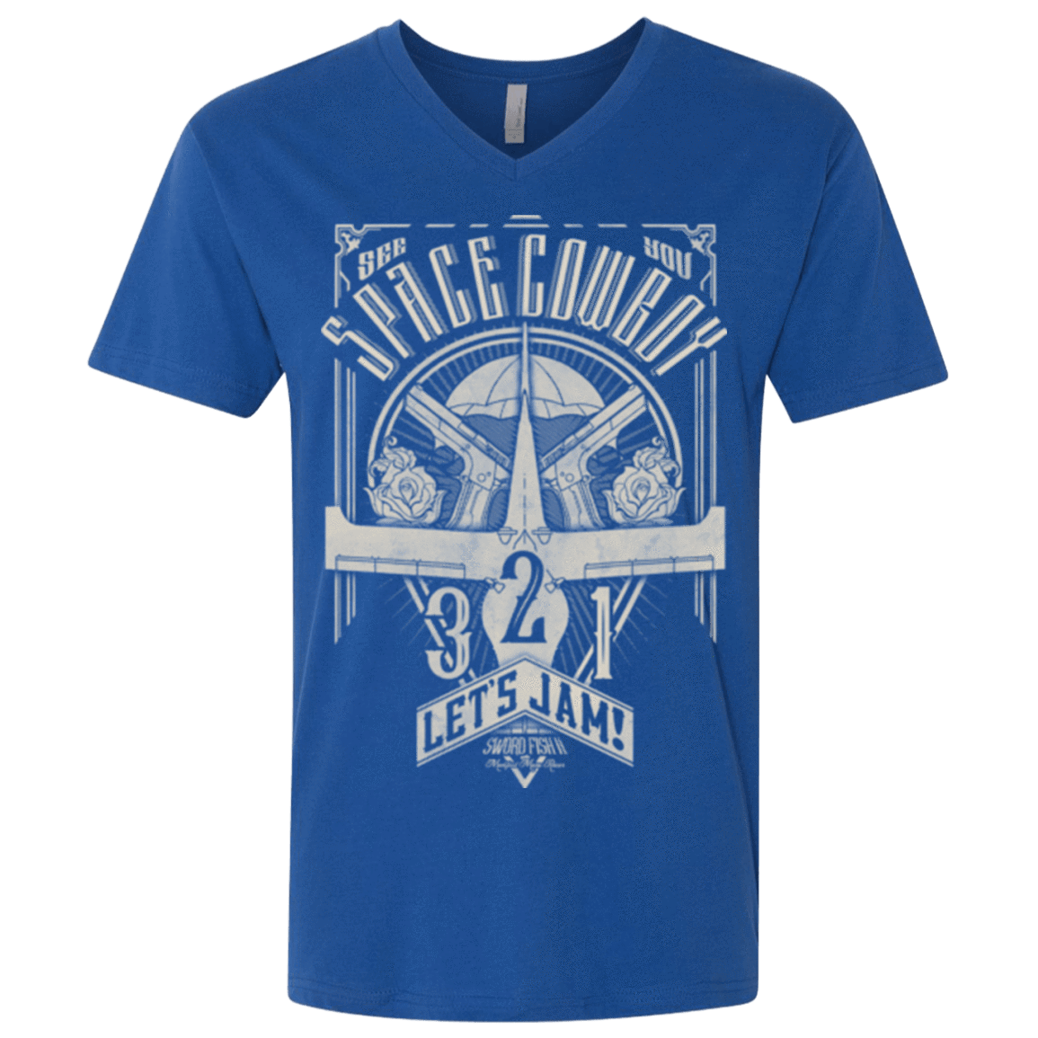 T-Shirts Royal / X-Small The Vintage Series - Space Cowboy Men's Premium V-Neck