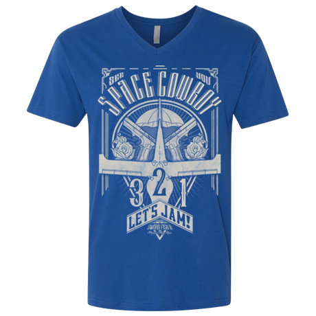 T-Shirts Royal / X-Small The Vintage Series - Space Cowboy Men's Premium V-Neck