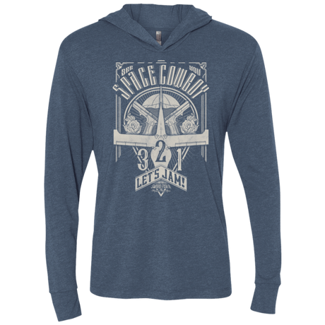 T-Shirts Indigo / X-Small The Vintage Series - Space Cowboy Triblend Long Sleeve Hoodie Tee