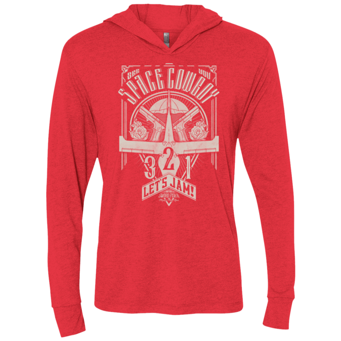 T-Shirts Vintage Red / X-Small The Vintage Series - Space Cowboy Triblend Long Sleeve Hoodie Tee