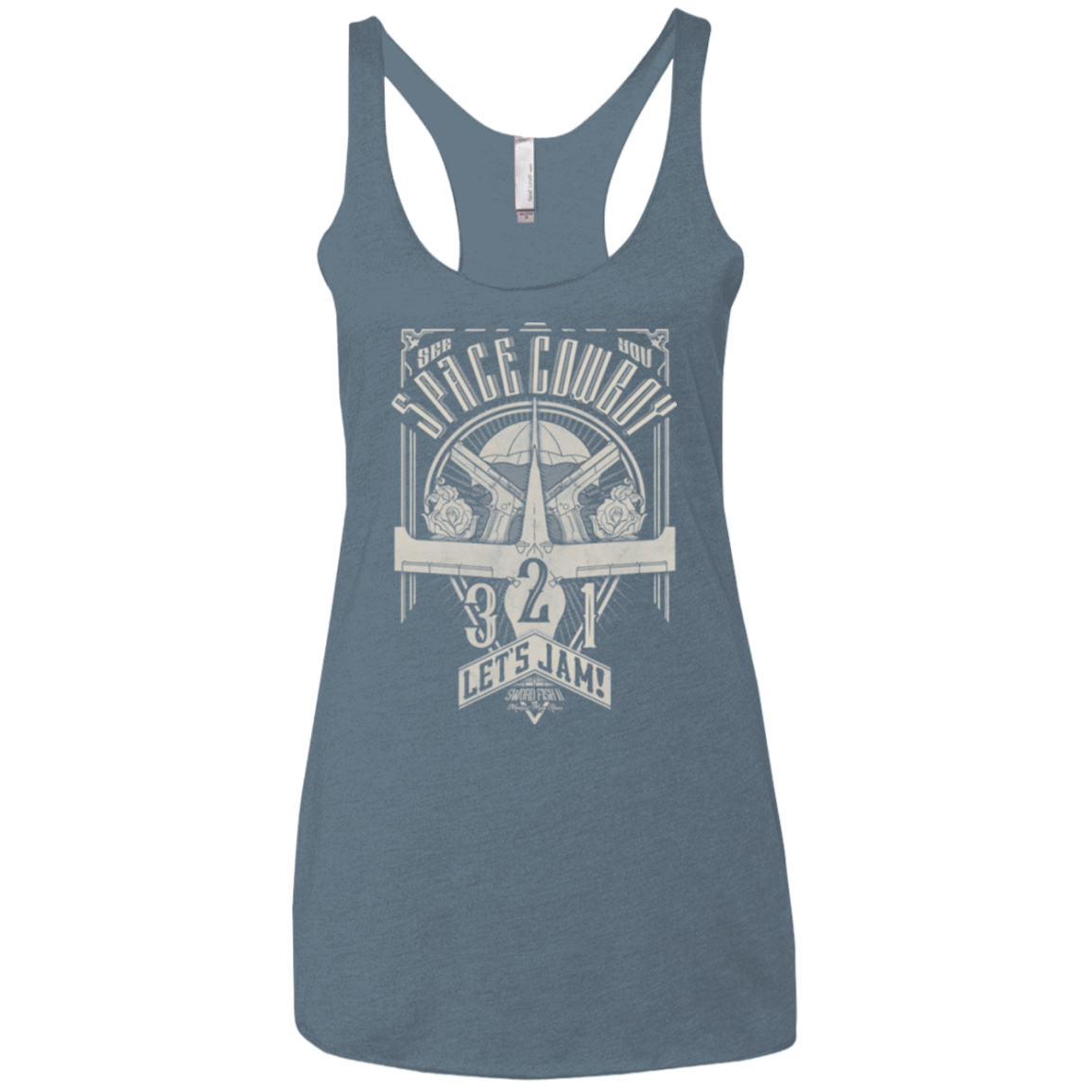 T-Shirts Indigo / X-Small The Vintage Series - Space Cowboy Women's Triblend Racerback Tank