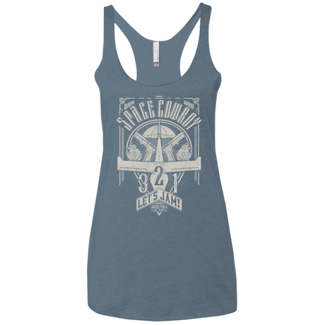 T-Shirts Indigo / X-Small The Vintage Series - Space Cowboy Women's Triblend Racerback Tank