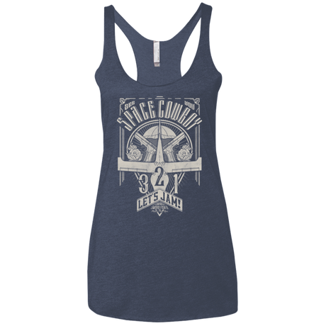 T-Shirts Vintage Navy / X-Small The Vintage Series - Space Cowboy Women's Triblend Racerback Tank