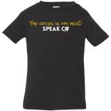 T-Shirts Black / 6 Months The Voices In My Head Speak C# Infant Premium T-Shirt