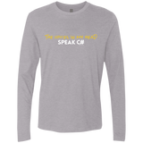 T-Shirts Heather Grey / Small The Voices In My Head Speak C# Men's Premium Long Sleeve