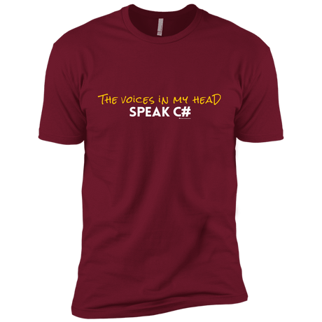 T-Shirts Cardinal / X-Small The Voices In My Head Speak C# Men's Premium T-Shirt