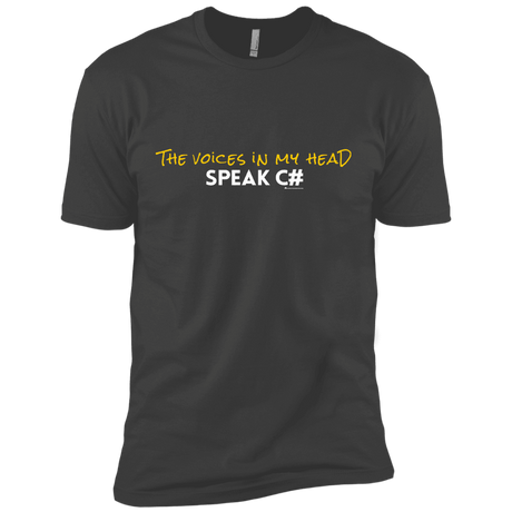 T-Shirts Heavy Metal / X-Small The Voices In My Head Speak C# Men's Premium T-Shirt