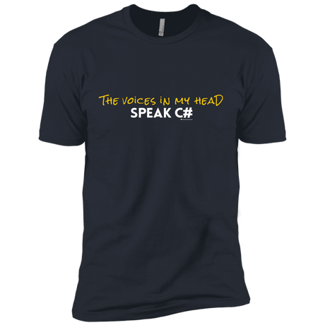 T-Shirts Indigo / X-Small The Voices In My Head Speak C# Men's Premium T-Shirt