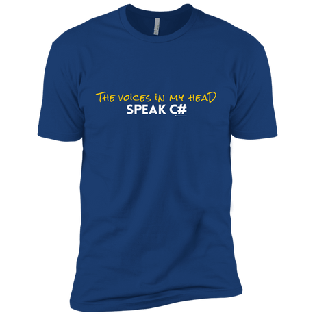 T-Shirts Royal / X-Small The Voices In My Head Speak C# Men's Premium T-Shirt
