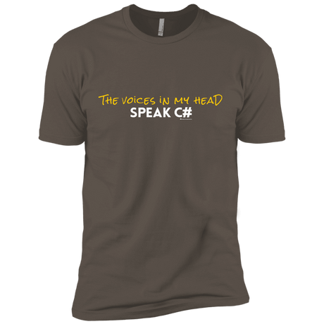 T-Shirts Warm Grey / X-Small The Voices In My Head Speak C# Men's Premium T-Shirt