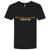 The Voices In My Head Speak C# Men's Premium V-Neck