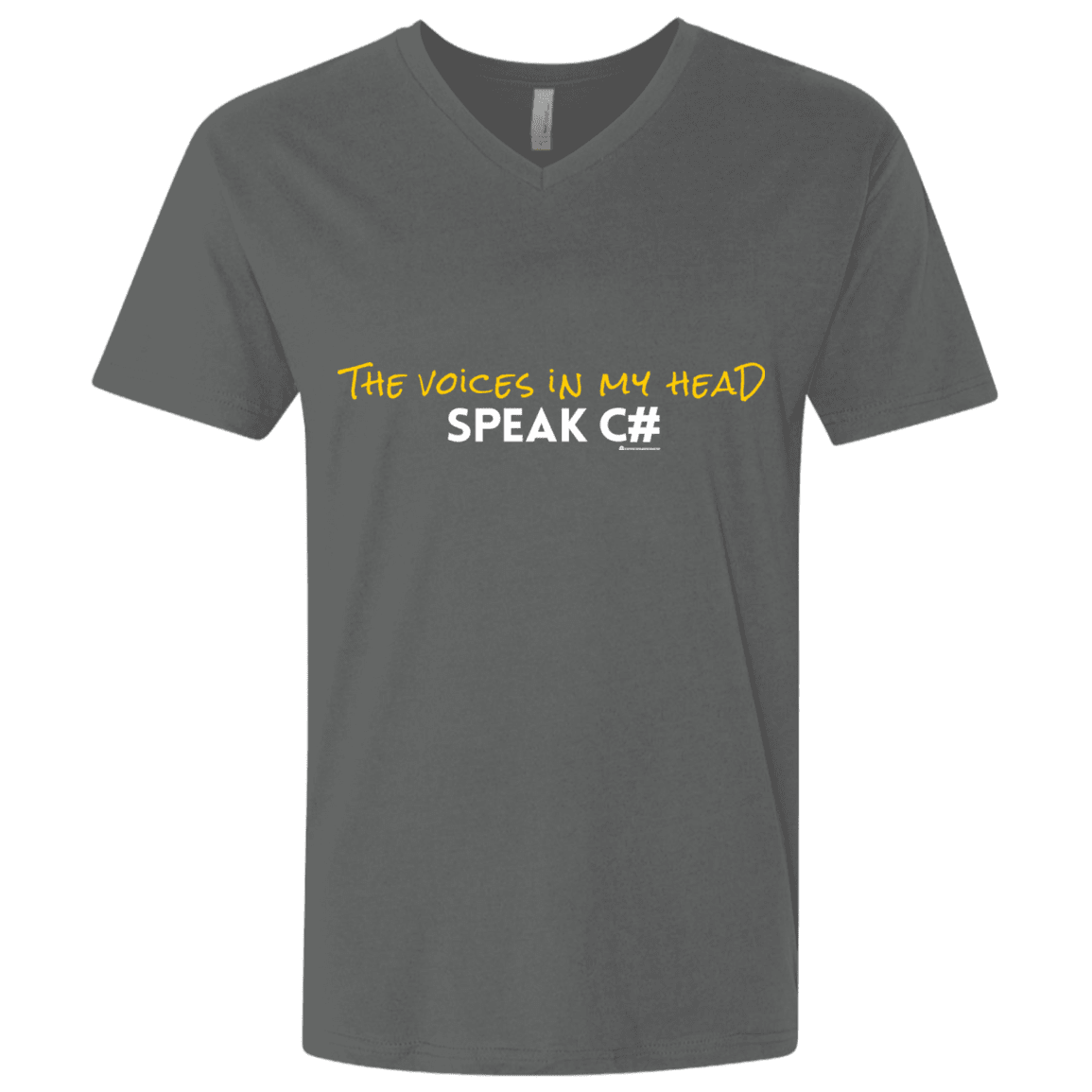 The Voices In My Head Speak C# Men's Premium V-Neck