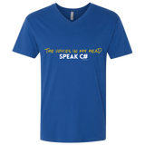 The Voices In My Head Speak C# Men's Premium V-Neck