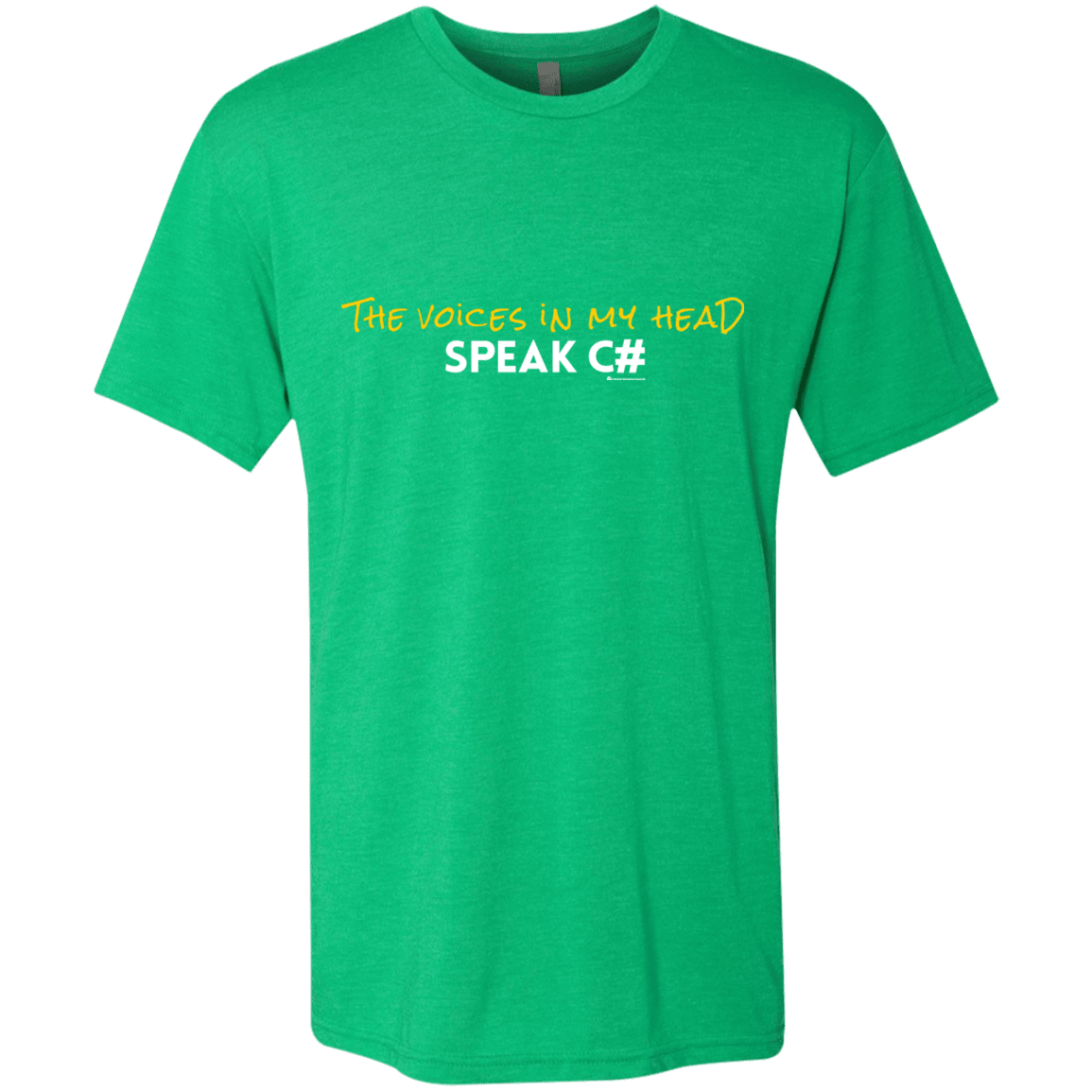 T-Shirts Envy / Small The Voices In My Head Speak C# Men's Triblend T-Shirt