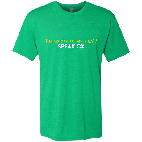 T-Shirts Envy / Small The Voices In My Head Speak C# Men's Triblend T-Shirt