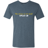 T-Shirts Indigo / Small The Voices In My Head Speak C# Men's Triblend T-Shirt