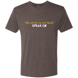 T-Shirts Macchiato / Small The Voices In My Head Speak C# Men's Triblend T-Shirt