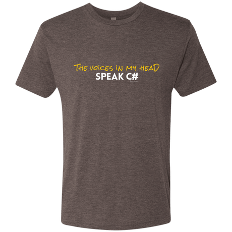 T-Shirts Macchiato / Small The Voices In My Head Speak C# Men's Triblend T-Shirt
