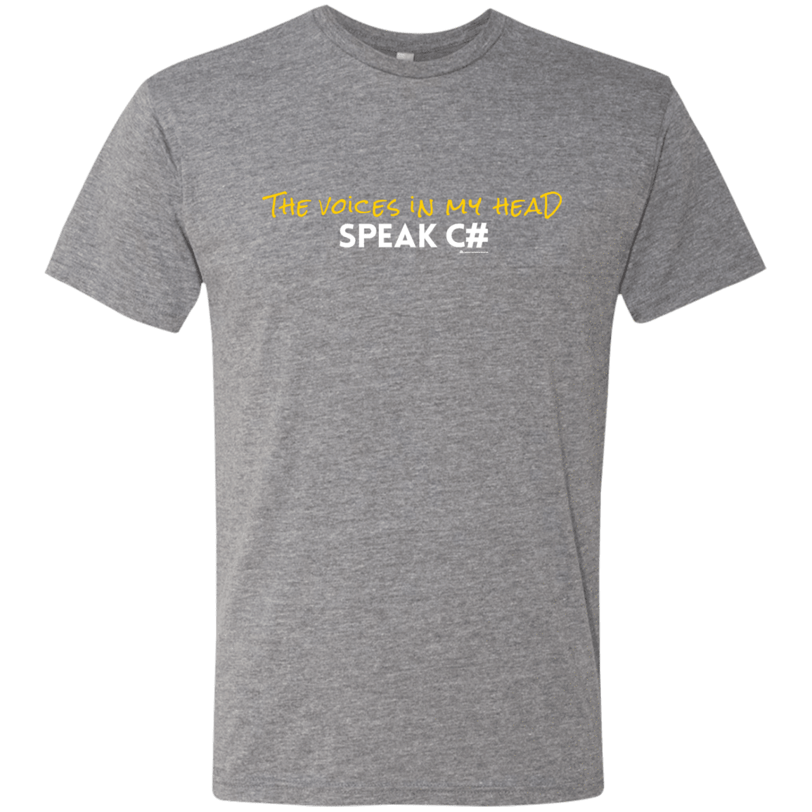 T-Shirts Premium Heather / Small The Voices In My Head Speak C# Men's Triblend T-Shirt