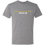 T-Shirts Premium Heather / Small The Voices In My Head Speak C# Men's Triblend T-Shirt