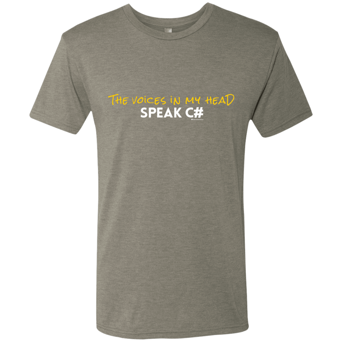 T-Shirts Venetian Grey / Small The Voices In My Head Speak C# Men's Triblend T-Shirt