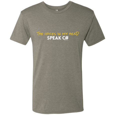 T-Shirts Venetian Grey / Small The Voices In My Head Speak C# Men's Triblend T-Shirt