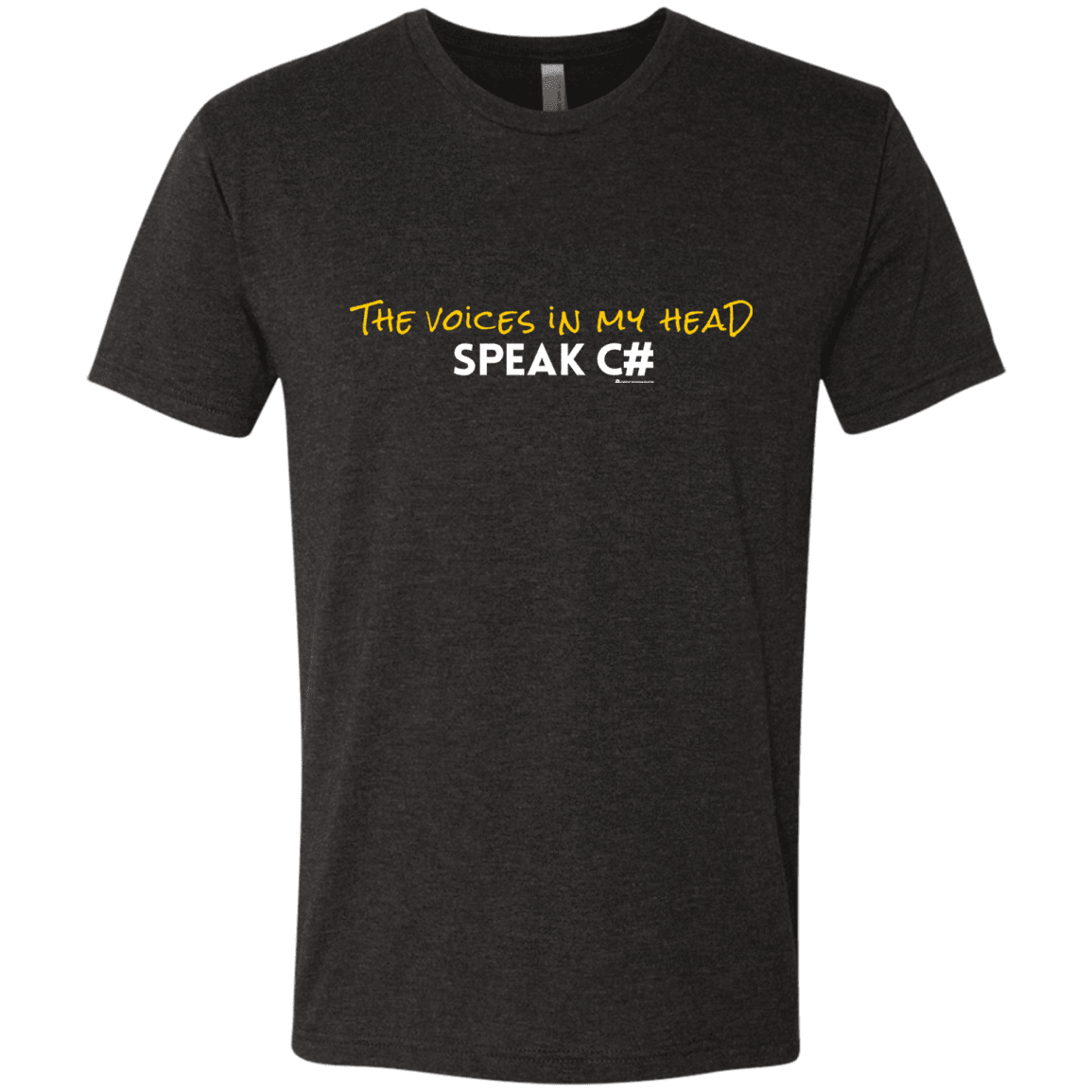 T-Shirts Vintage Black / Small The Voices In My Head Speak C# Men's Triblend T-Shirt