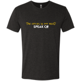 T-Shirts Vintage Black / Small The Voices In My Head Speak C# Men's Triblend T-Shirt