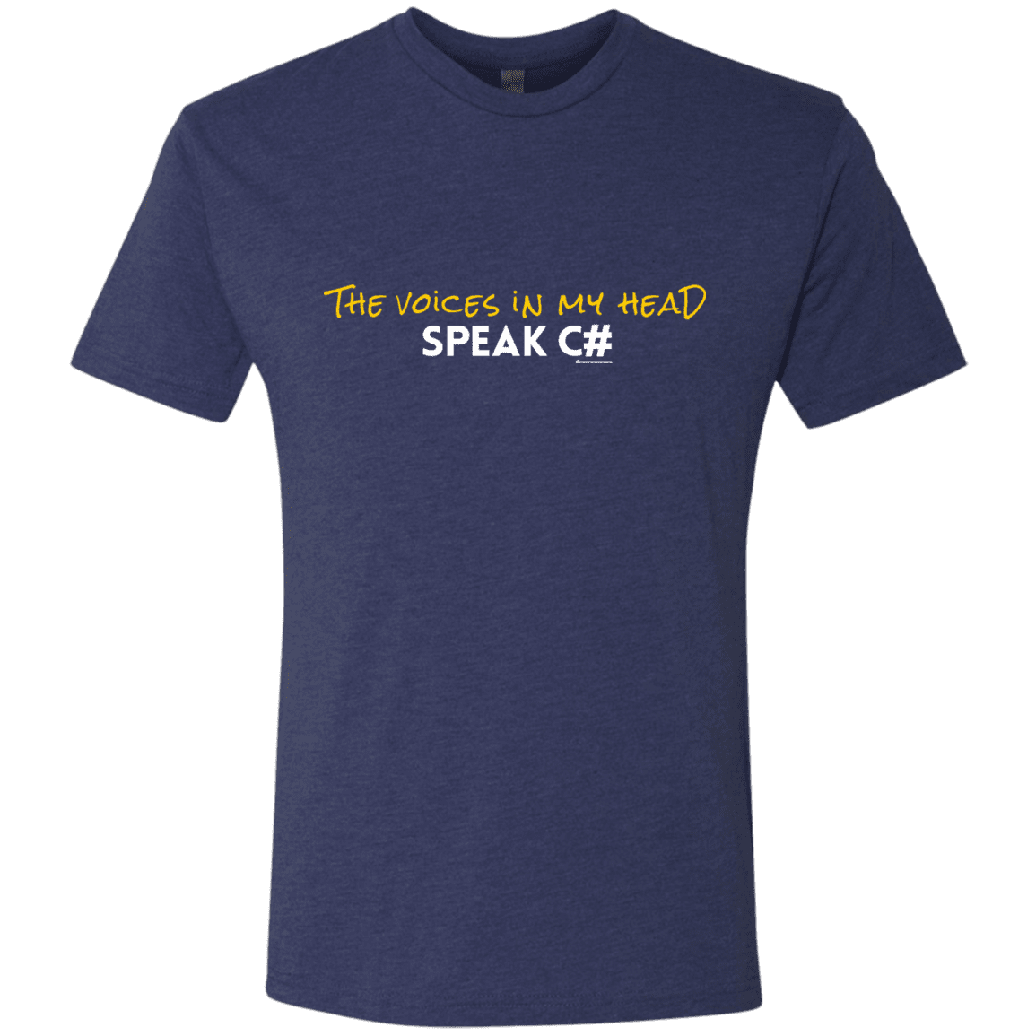 T-Shirts Vintage Navy / Small The Voices In My Head Speak C# Men's Triblend T-Shirt