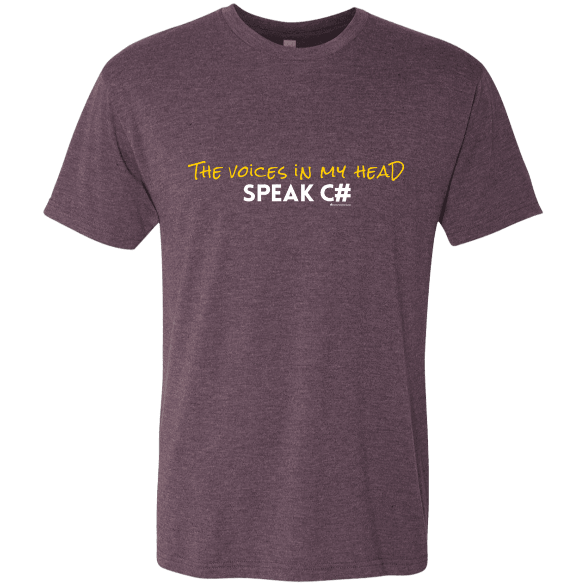 T-Shirts Vintage Purple / Small The Voices In My Head Speak C# Men's Triblend T-Shirt