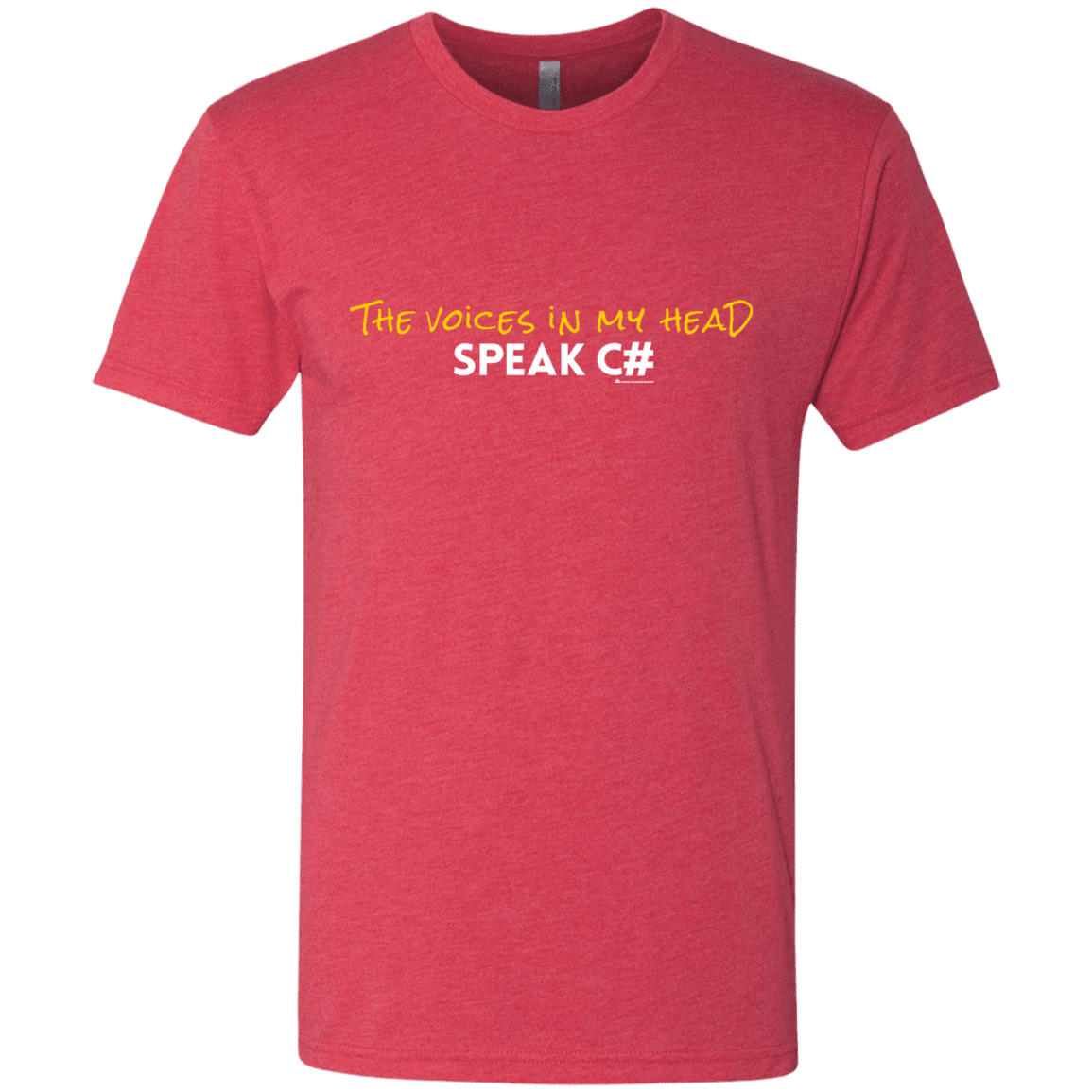 T-Shirts Vintage Red / Small The Voices In My Head Speak C# Men's Triblend T-Shirt