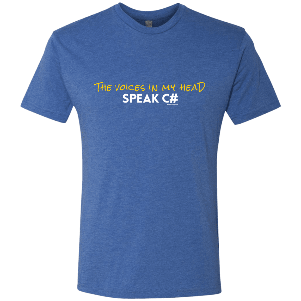 T-Shirts Vintage Royal / Small The Voices In My Head Speak C# Men's Triblend T-Shirt
