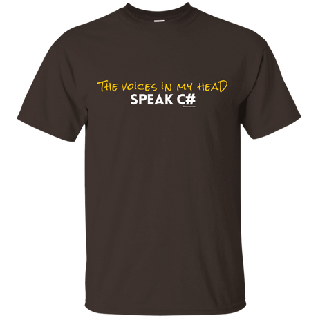 T-Shirts Dark Chocolate / Small The Voices In My Head Speak C# T-Shirt