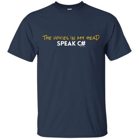 T-Shirts Navy / Small The Voices In My Head Speak C# T-Shirt