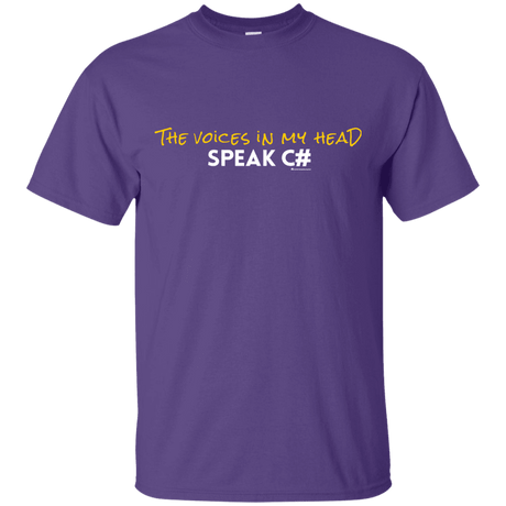 T-Shirts Purple / Small The Voices In My Head Speak C# T-Shirt
