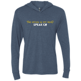 The Voices In My Head Speak C# Triblend Long Sleeve Hoodie Tee