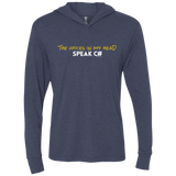 The Voices In My Head Speak C# Triblend Long Sleeve Hoodie Tee