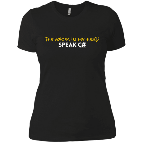 T-Shirts Black / X-Small The Voices In My Head Speak C# Women's Premium T-Shirt