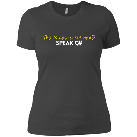 T-Shirts Heavy Metal / X-Small The Voices In My Head Speak C# Women's Premium T-Shirt