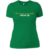 T-Shirts Kelly Green / X-Small The Voices In My Head Speak C# Women's Premium T-Shirt