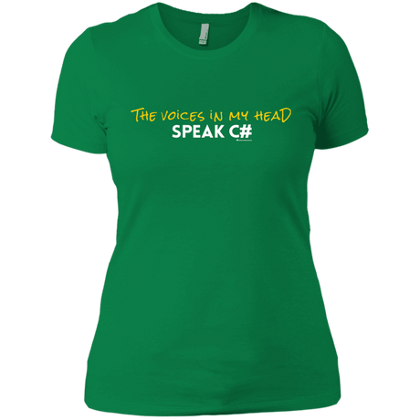 T-Shirts Kelly Green / X-Small The Voices In My Head Speak C# Women's Premium T-Shirt