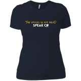 T-Shirts Midnight Navy / X-Small The Voices In My Head Speak C# Women's Premium T-Shirt