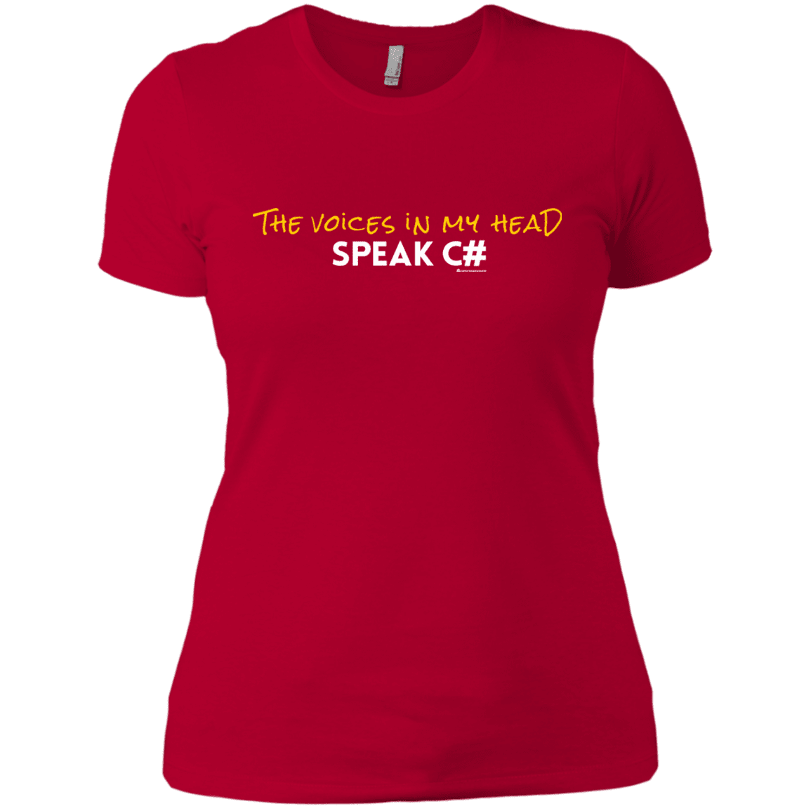 T-Shirts Red / X-Small The Voices In My Head Speak C# Women's Premium T-Shirt