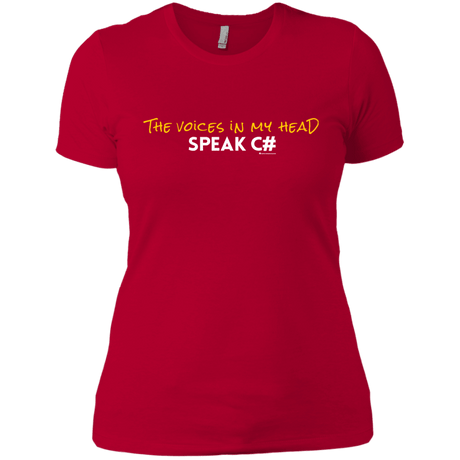 T-Shirts Red / X-Small The Voices In My Head Speak C# Women's Premium T-Shirt